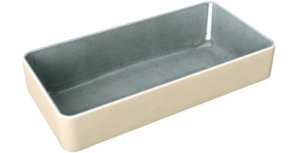 Playground NARA Schale tief eckig grau 18x9cm 0.42lt H4.3cm