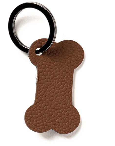 Schlüsselanhänger hundeknochen cognac