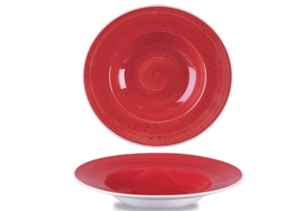 Stonecast Berry Red Teller tief Fahne 28cm