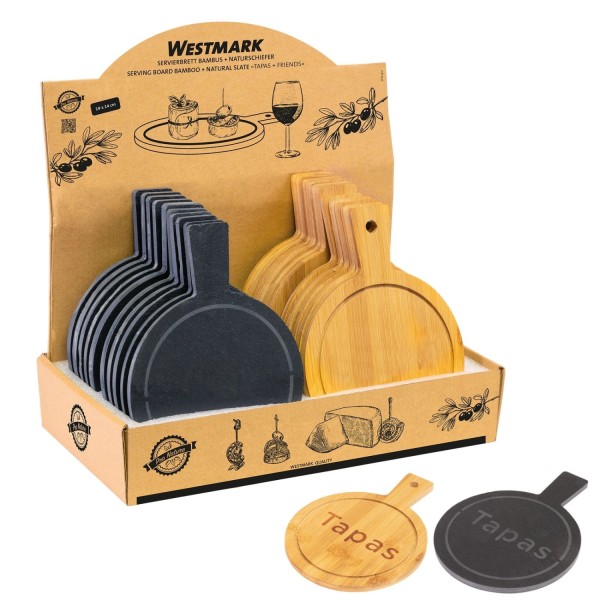 Display 24 Stk. Tapas und Friends, Tapasplatten, rund