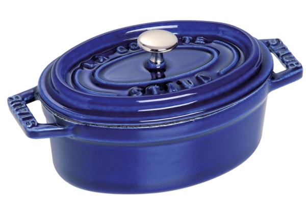Cocotte 33cm, oval, Dunkelblau, Gusseisen 6.7l