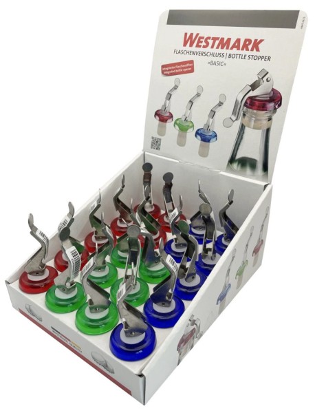 Display mit 20 Stk. Flaschenverschlüsse