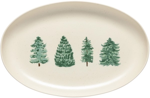 Pacifica Teller oval 40.8x26.3cm H4.5cm christmas tree