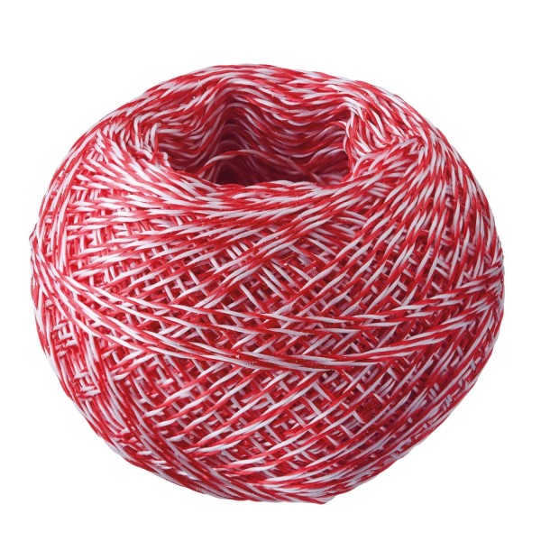 2er Set Grill-, Bratenschnur rot-weiss, 60 m