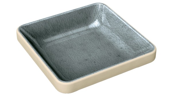 Playground NARA Schale flach eckig grau 9x9cm 0.08lt H2.3cm