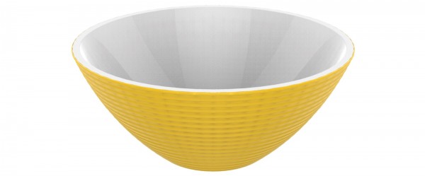 Acai Schüssel gelb/weiss, 16 x 7 cm - 600ml