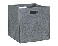 Korb eckig Filz grau 32x32cm