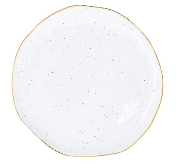 Artesanal Dessertteller, weiss, D19cm