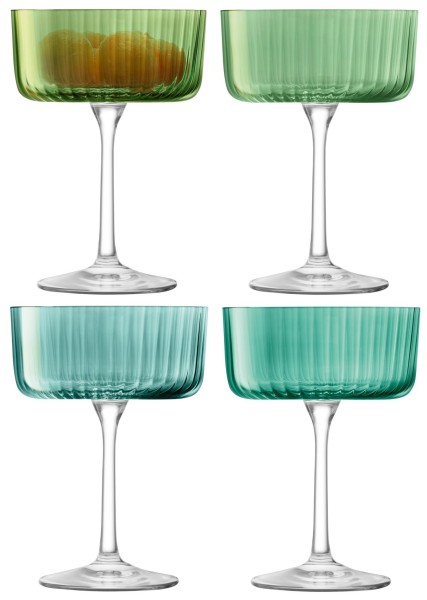 4er Set Gems Champagner-/Cocktailglas 230ml jade assort.