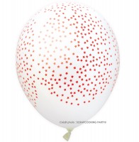 Luftballons Sterne rot, 6 Stk. D25cm