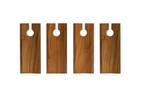 4er Set Bistro Cateringplatte für Weinglas und Canapes