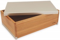 Brotkasten Birnbaum-Aluminium 39x26x13 cm