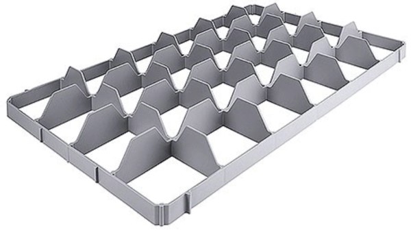 Gläsereinsatz unten 24 Fächer, max. Glasdurchmesser 8.5cm