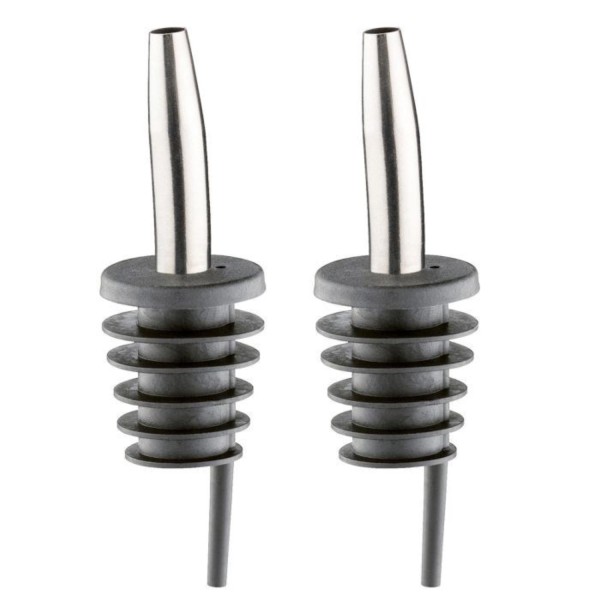 2er Set Ausgiesser Inox Eco-p., PE-Korken, kurz