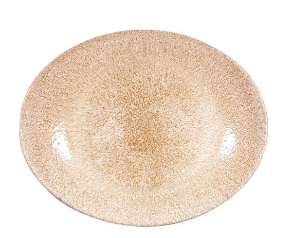 S.P. Raku Garnet Orange Teller oval 31.7x25.5cm