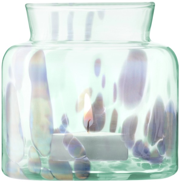 Sea Glass Teelicht / Vase H8cm ocean blues