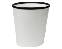 Papierkorb oval weiss