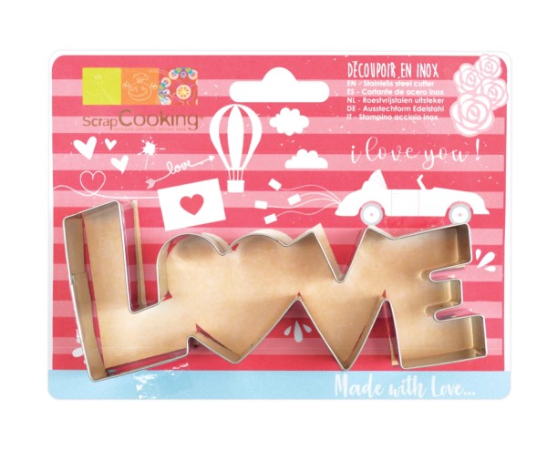 Ausstechform Wort Love 13x5cm