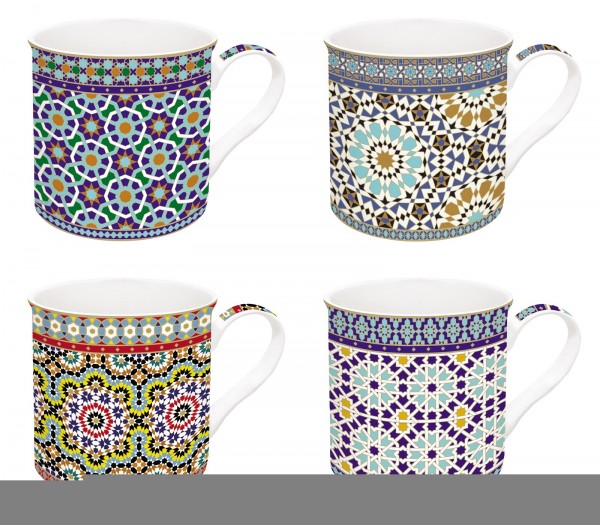 Art Around the World "Arabian" 4er Set Porzellanbe. 300ml in