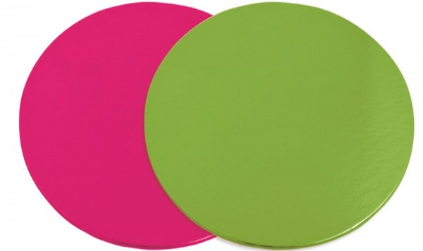 Untersetzer für Kuchen 6 Stk. rosa/grün 24cm