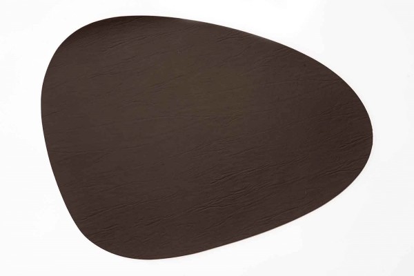 Tischset braun, Leder, 30.5x39cm, oval