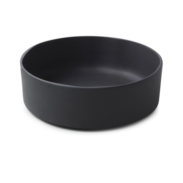 Caractère Black Teller tief D17cm matt schieferoptik
