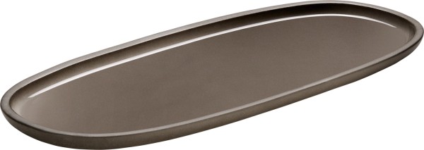 Playground ReNew Platte oval taupe 35x15cm