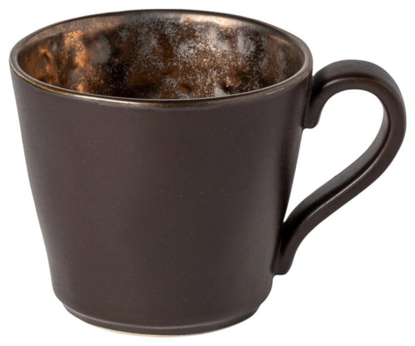 Lagoa Teetasse 190ml Steingut metalloptik