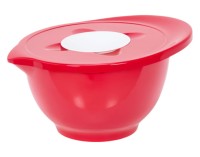 Rührschü. Mel. m.Deckel 3l rot