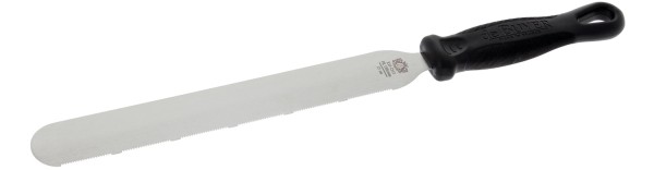 Kuchenspachtel einseitig gezahnt Länge Klinge 25cm