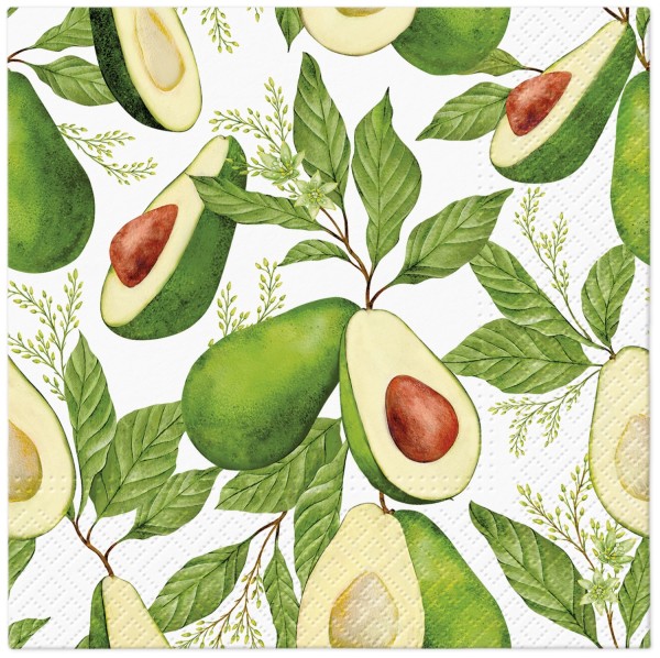 Servietten Lunch 20x Avocado Fever 33x33cm