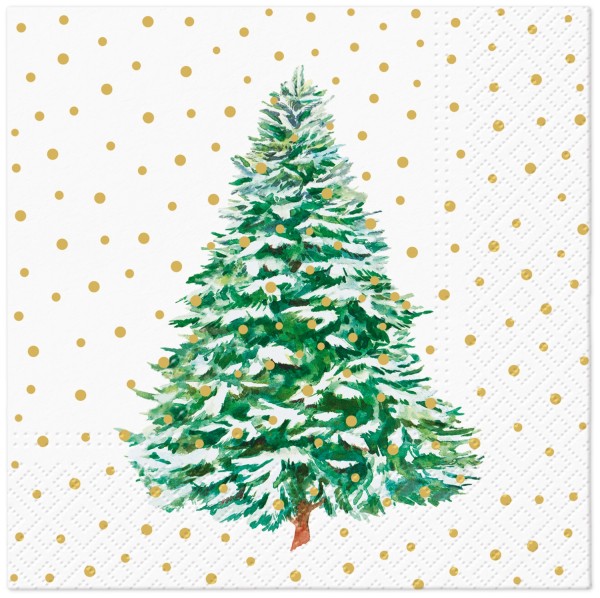 Servuetten Lunch 20x Frosted Forest Charm 33x33cm