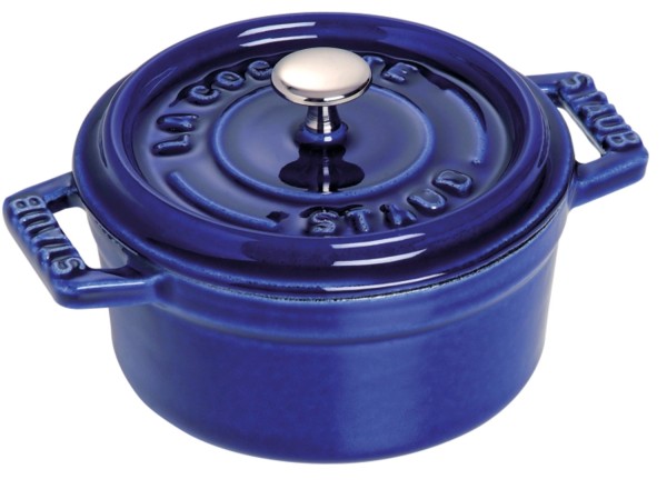 Cocotte 24cm, rund, Dunkelblau, Gusseisen 3.7l