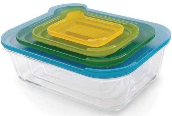 Nest Glas Vorratsbehälter 4tlg. 0.13 0.55 1.3 2.5L