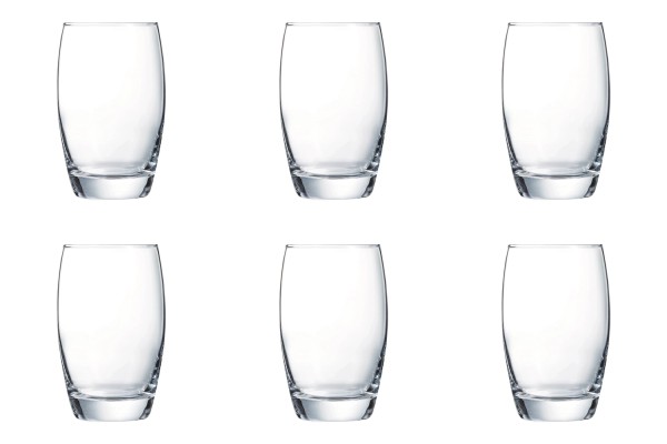 6er Set Salto Wasserglas 0.35lt D7.6cm H12.1cm