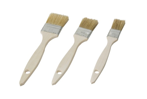 2er Set Backpinsel mit Naturborsten B:4cm L:24cm Holzgriff