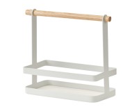 Menage Bambus Metall weiss