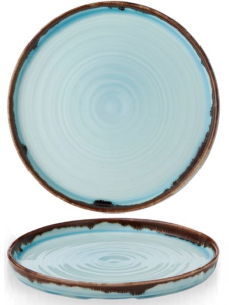 Harvest Turquoise Walled Teller 21cm
