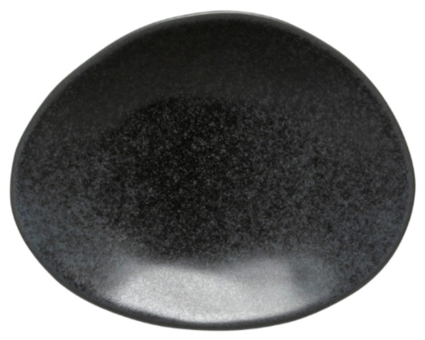 Livia Teller oval 15.4x12cm H2.4cm mattschwarz