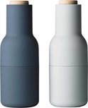 Menü New Norm Flaschenmühle Pfeffer- und Salzmühle - Blau - 2er-Set