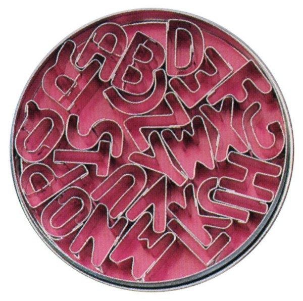 Ausstechformen Buchstaben 2.5cm H: 2 cm Set à 26 Stück