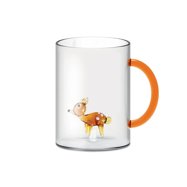 Becher m. Glas aus Borosilikatglas 420 ml Reh