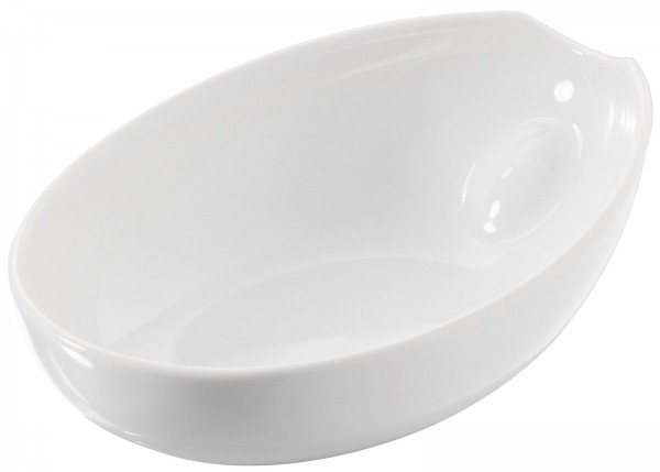 6x Schale oval, 15x11x5 cm, weiss