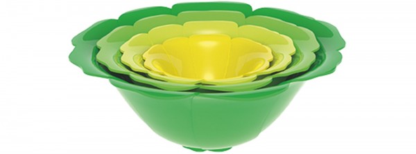 Salatschüsselsatz 4er-Set, grün 13/17/22/27 cm
