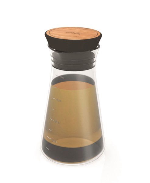 Salatdressing Shaker 450ml schwarz Glas