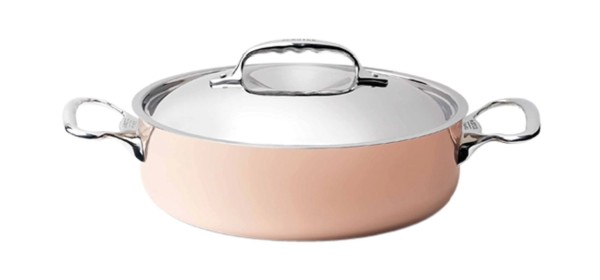 INOCUIVRE Bratentopf tief Kupfer/Edelst. D:20cm m. Deckel