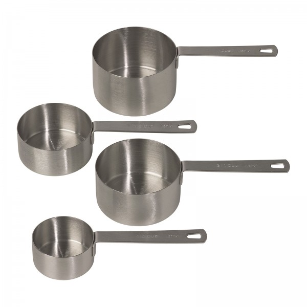 4er Set Messbecher, Edelstahl, 60, 125, 180, 250 ml
