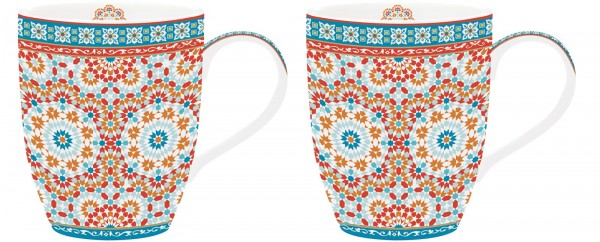 Granada 2er Set Porzellanbecher 350 ml