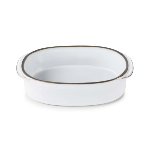 Caractère rechteckige Platte16X11cm kumu. weiss