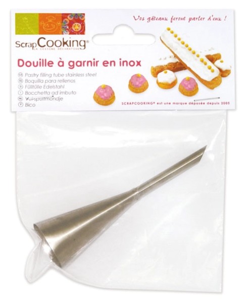 Spritztülle Edelstahl für Füllungen dünn rund